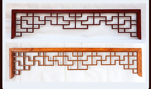 秦皇岛中式花格吊顶门楣挂落仿古落地罩在实际案例中的展示
