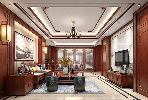 秦皇岛小清新格调的现代简约别墅中式设计装修效果图