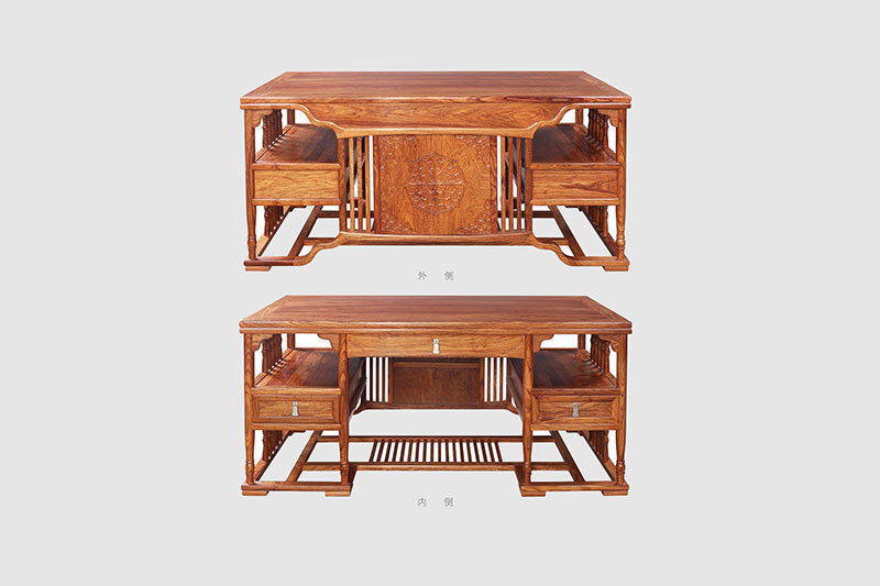 秦皇岛中式家居装饰书房桌椅组合家具效果图